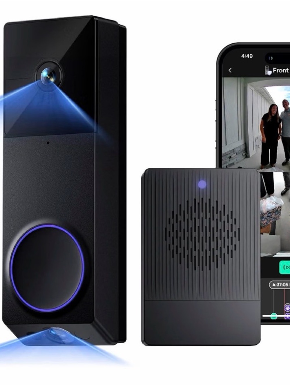 Wyze Smart Video Doorbell with Chime - Black